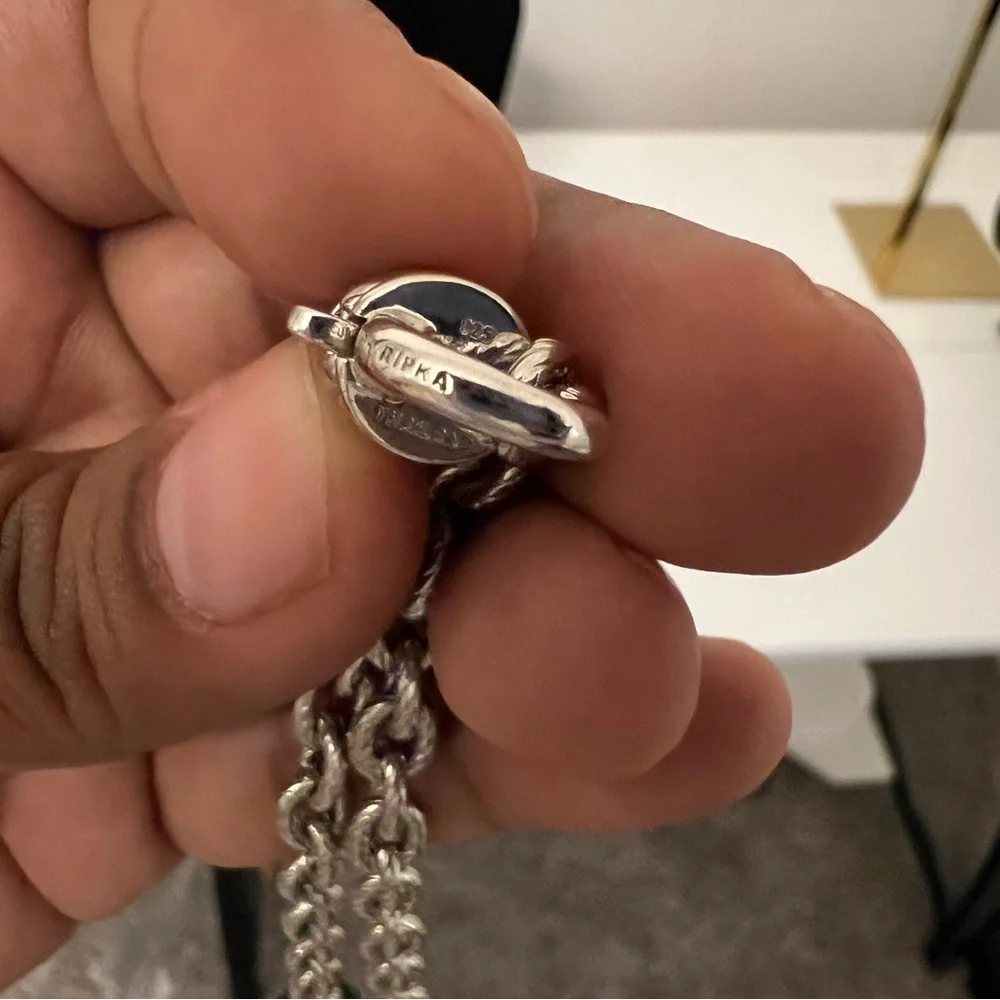 Judith Ripka Sterling Silver and Black Onyx Necklace - Picture 5 of 9